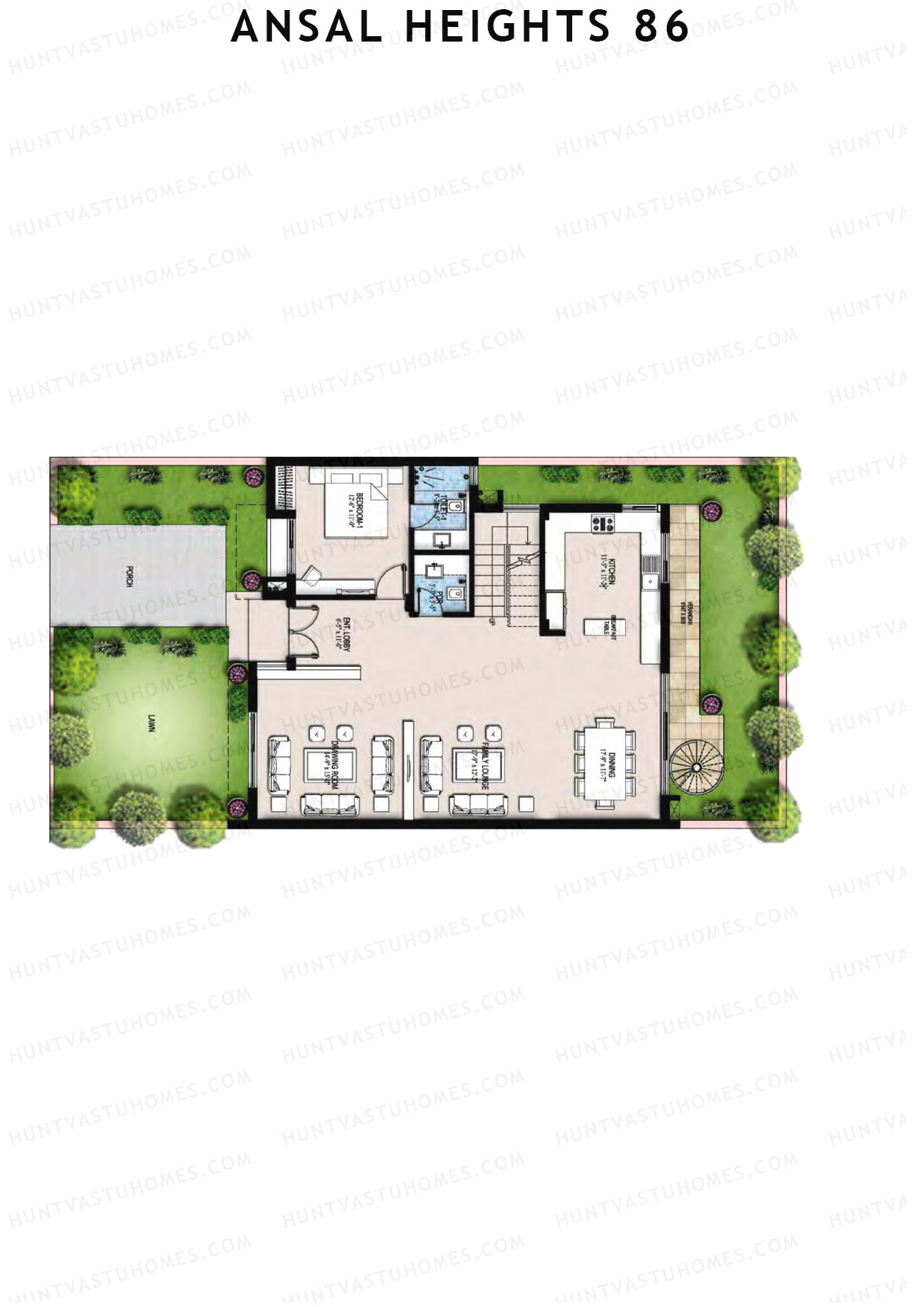Ansal Heights 86 Villas 1 5 Unit 1 (Villa) Floor Plan