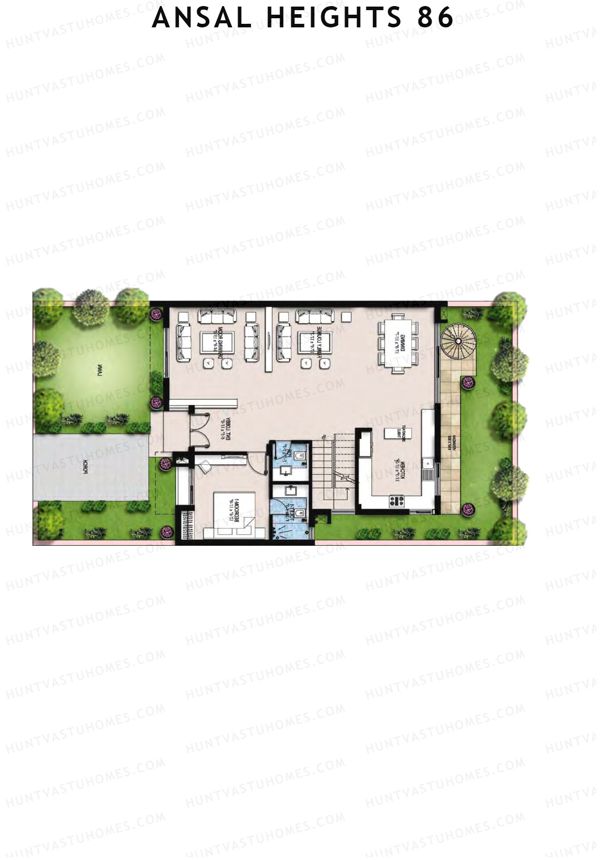 Ansal Heights 86 Villas 1 5 Unit 4 (Villa) Floor Plan
