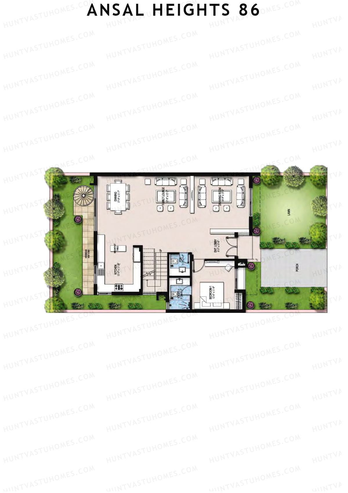 Ansal Heights 86 Villas 6 11 Unit 7 (Villa) Floor Plan
