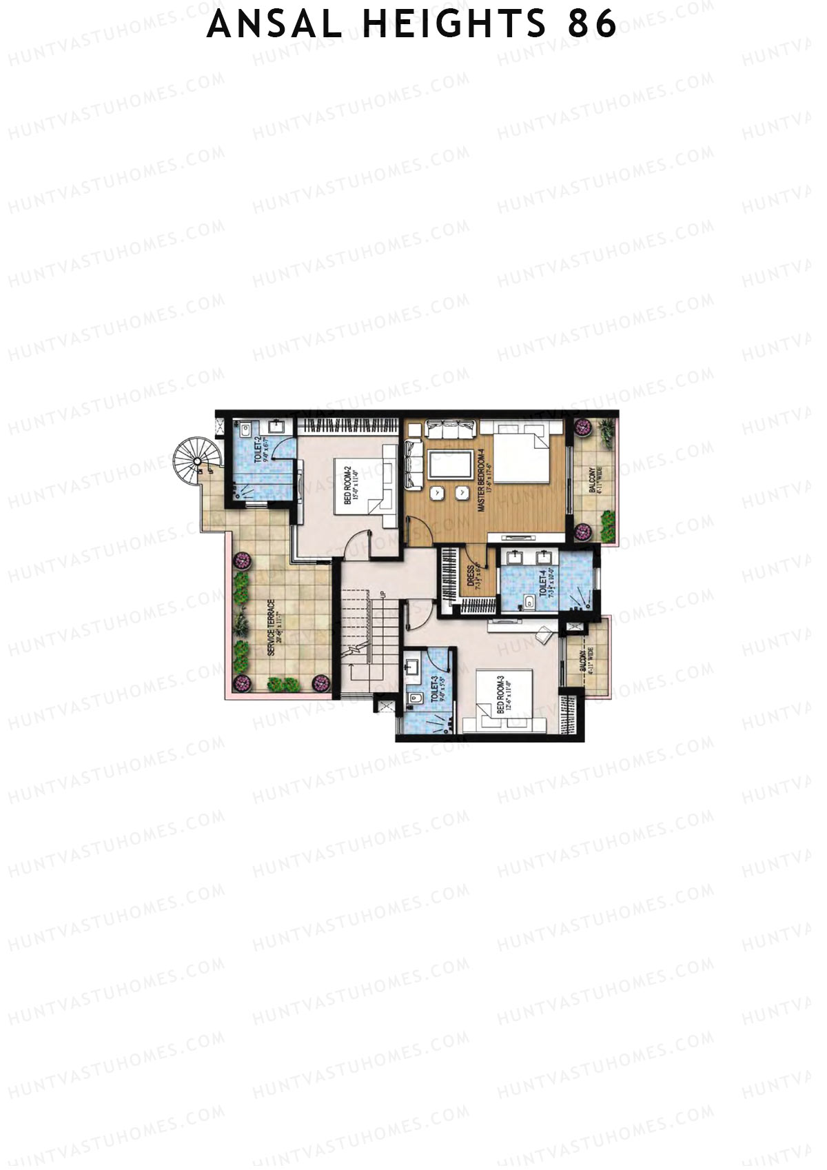 Ansal Heights 86 Villas 6 11 Unit 7 (Villa) Floor Plan