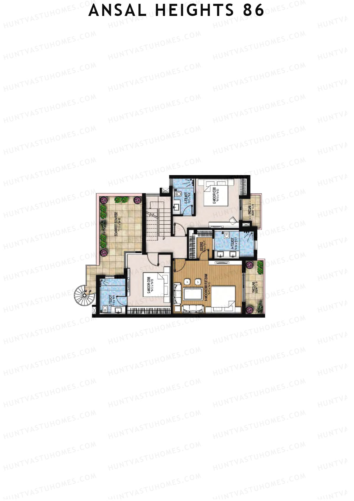 Ansal Heights 86 Villas 6 11 Unit 8 (Villa) Floor Plan