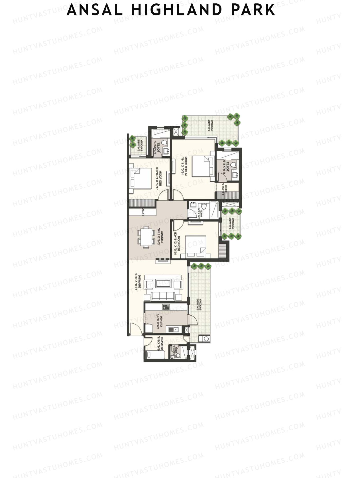 Ansal Highland Park Edinburgh Unit 2 Floor Plan