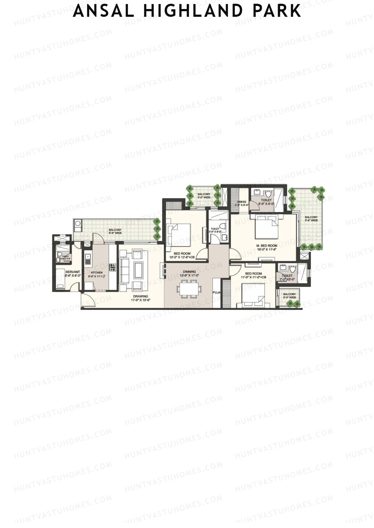 Ansal Highland Park Edinburgh Unit 3 Floor Plan