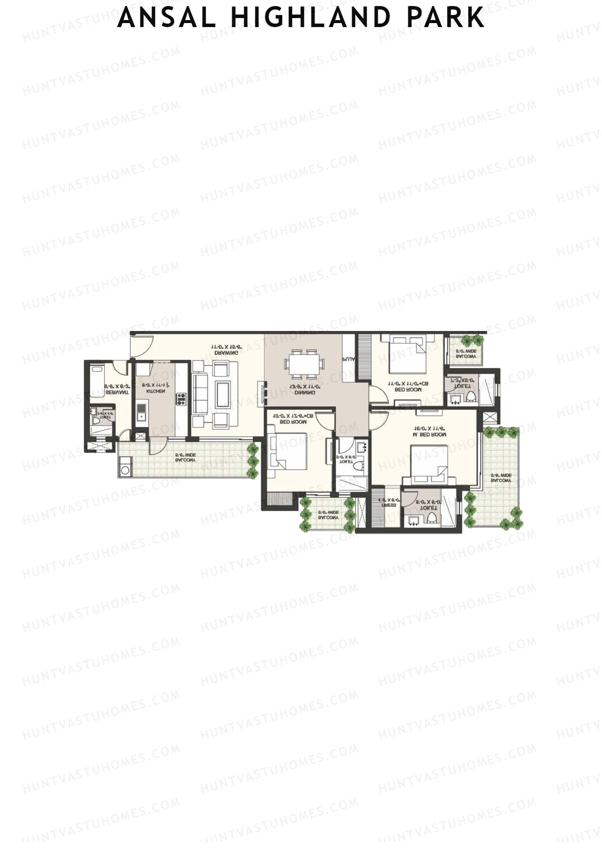 Ansal Highland Park Edinburgh Unit 4 Floor Plan