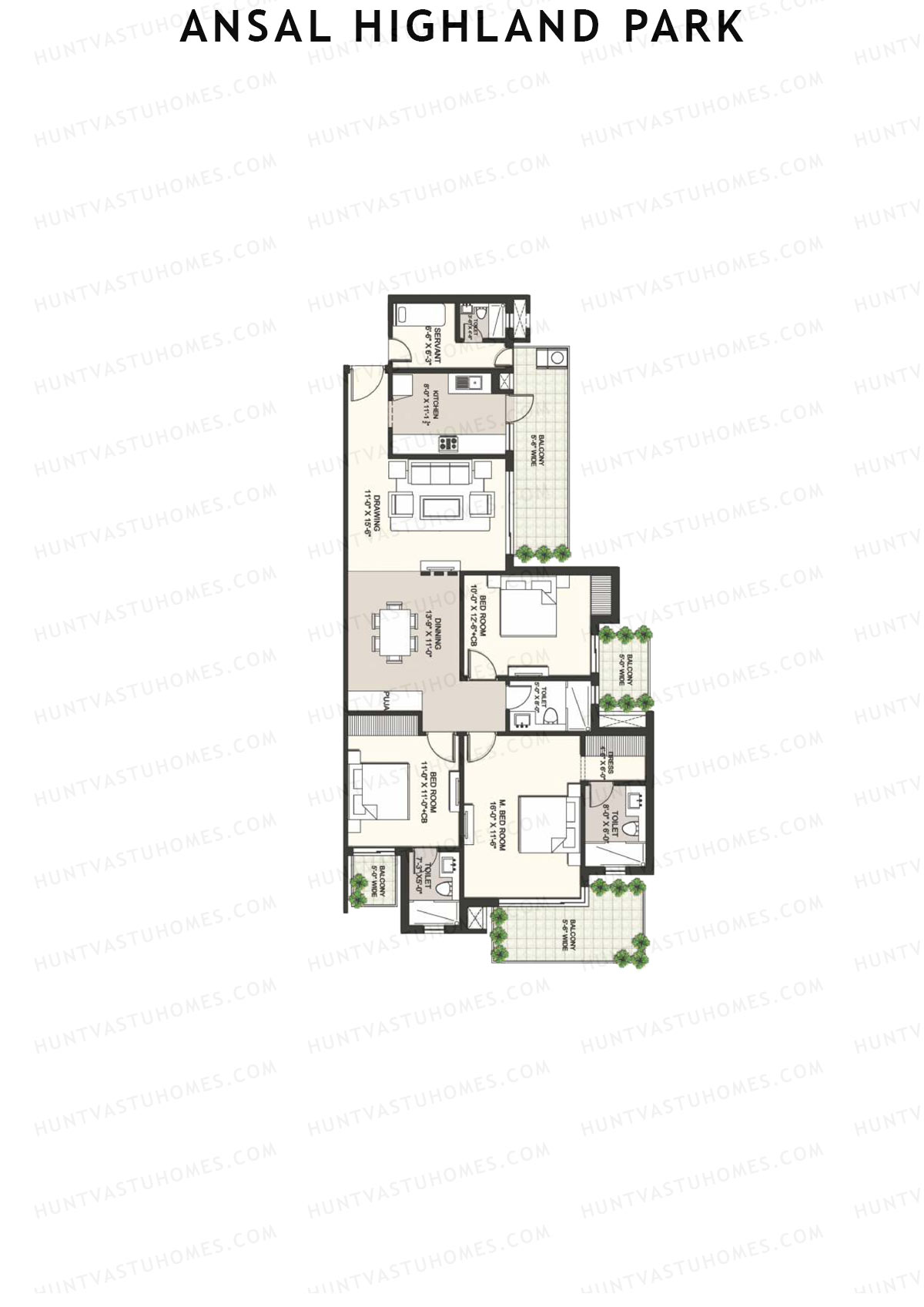 Ansal Highland Park Edinburgh Unit 5 Floor Plan