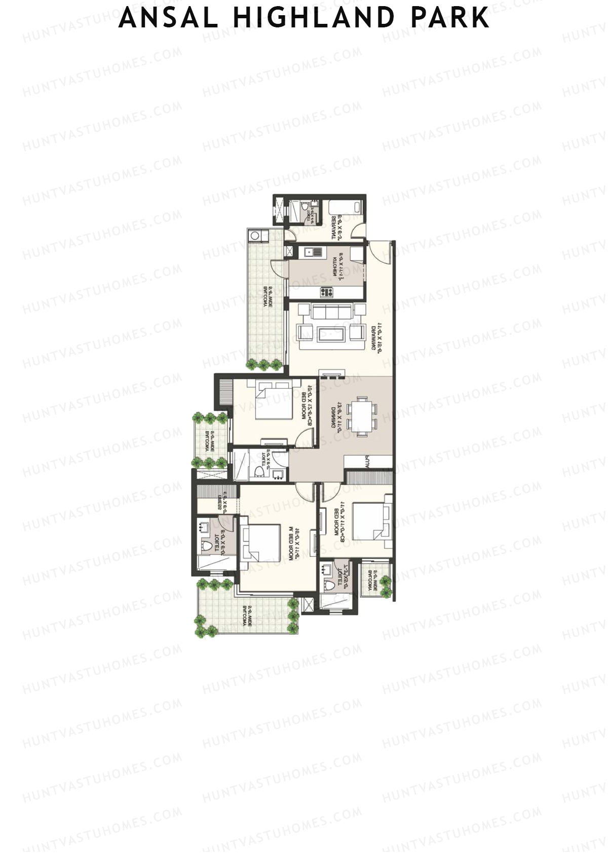Ansal Highland Park Glasgow Unit 2 Floor Plan