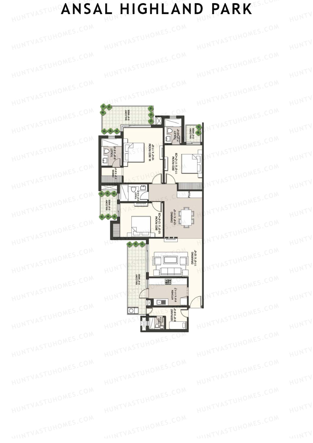 Ansal Highland Park Glasgow Unit 5 Floor Plan