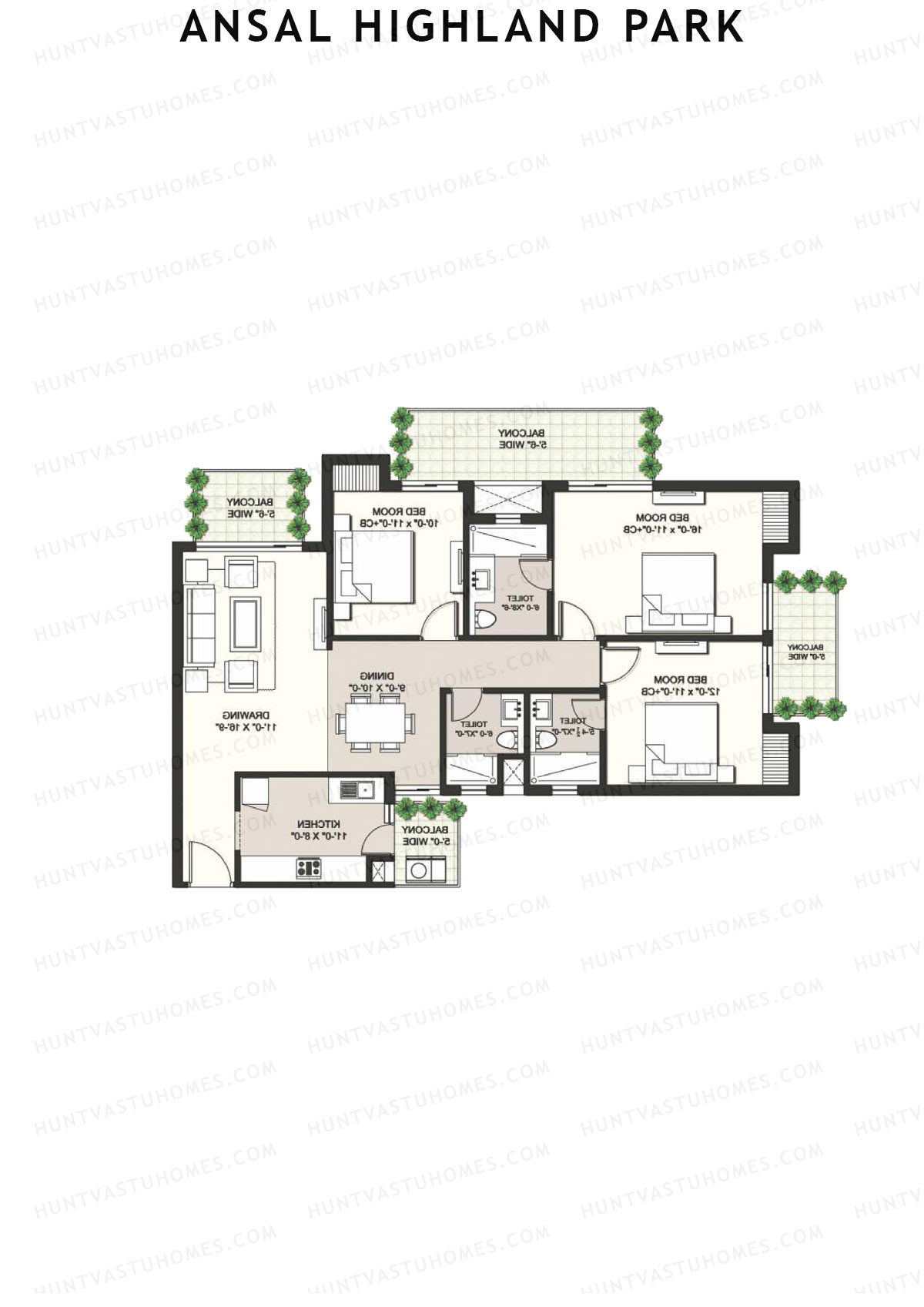 Ansal Highland Park Inverness Unit 2 Floor Plan