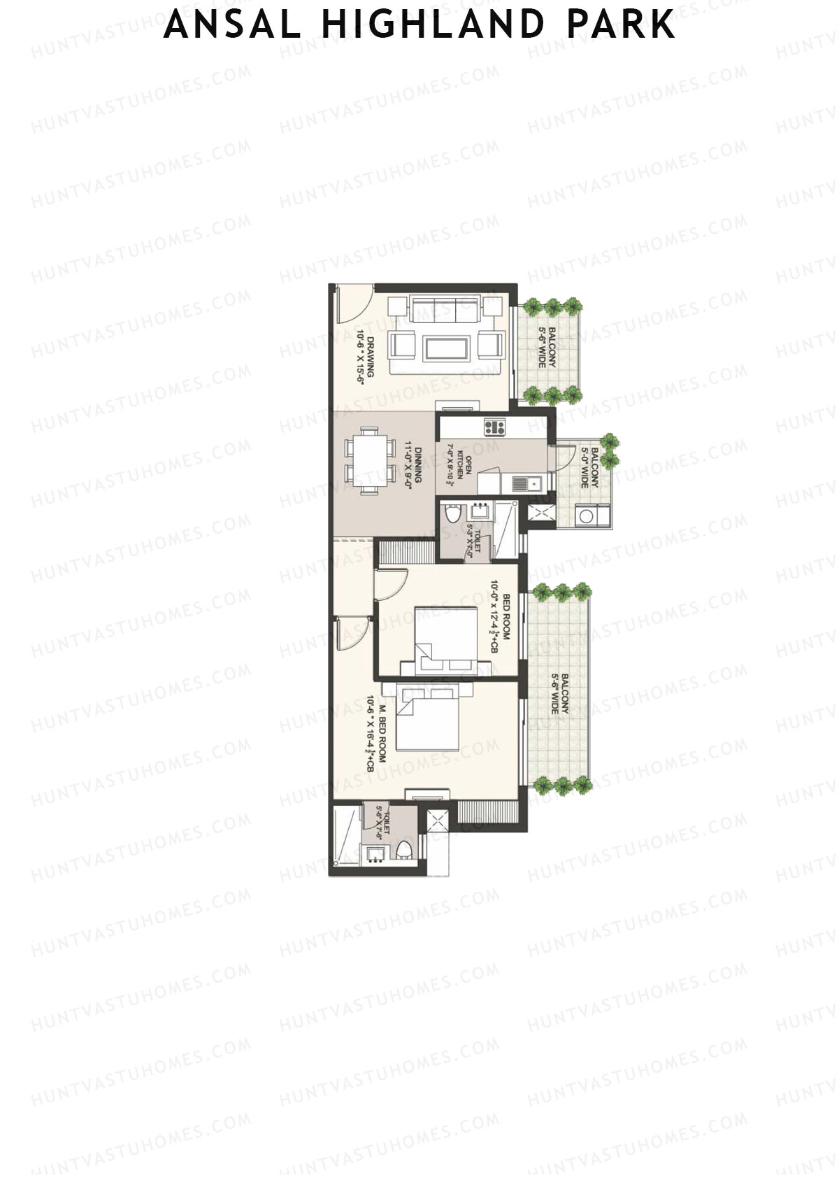 Ansal Highland Park Obaan Unit 1 Floor Plan