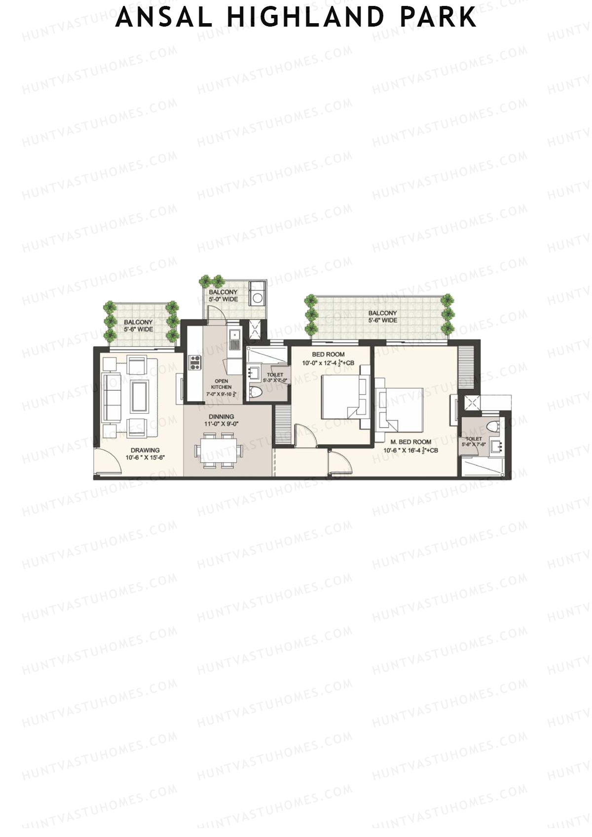 Ansal Highland Park Obaan Unit 5 Floor Plan