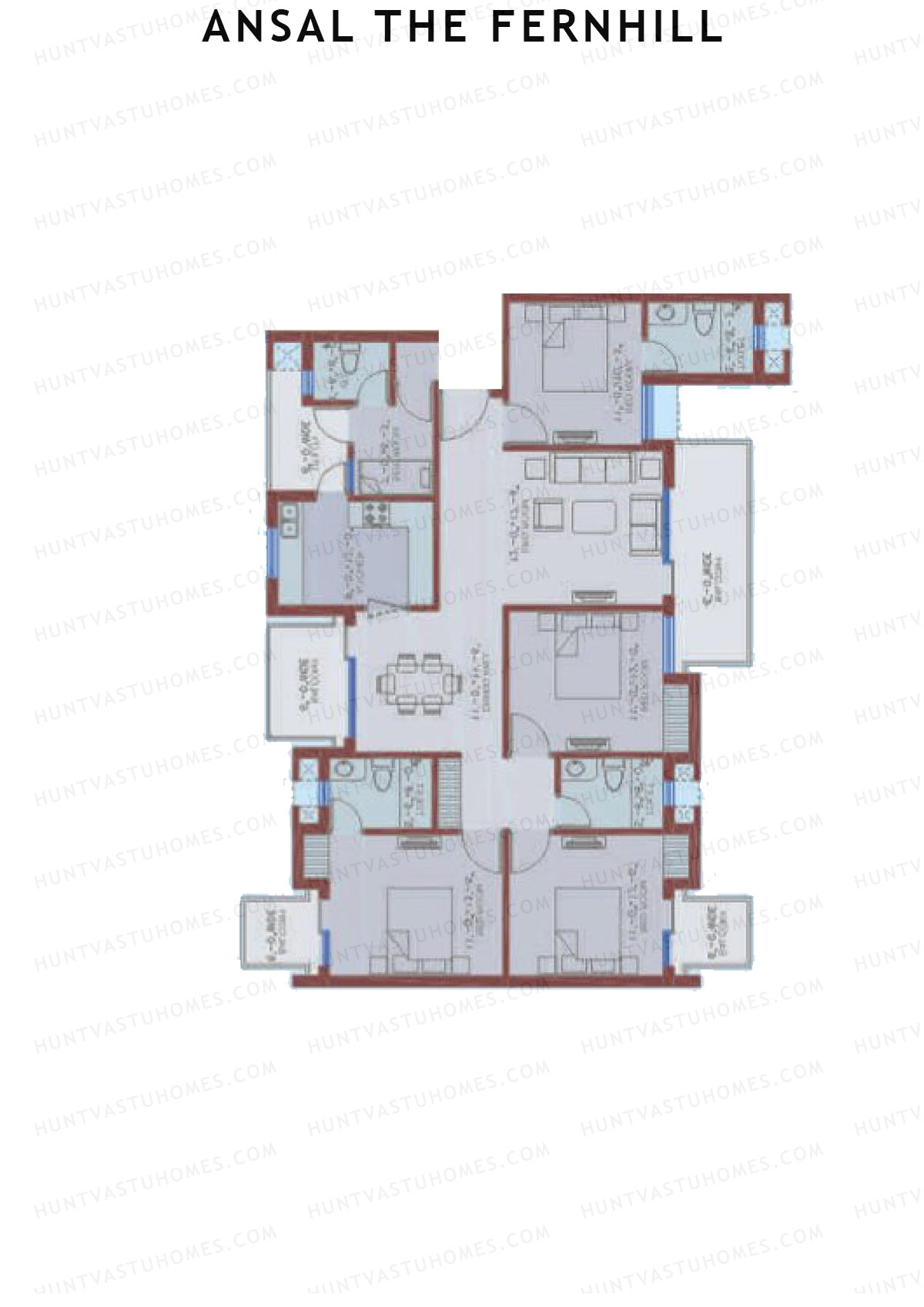 Ansal The Fernhill Tower N Unit 3 Floor Plan