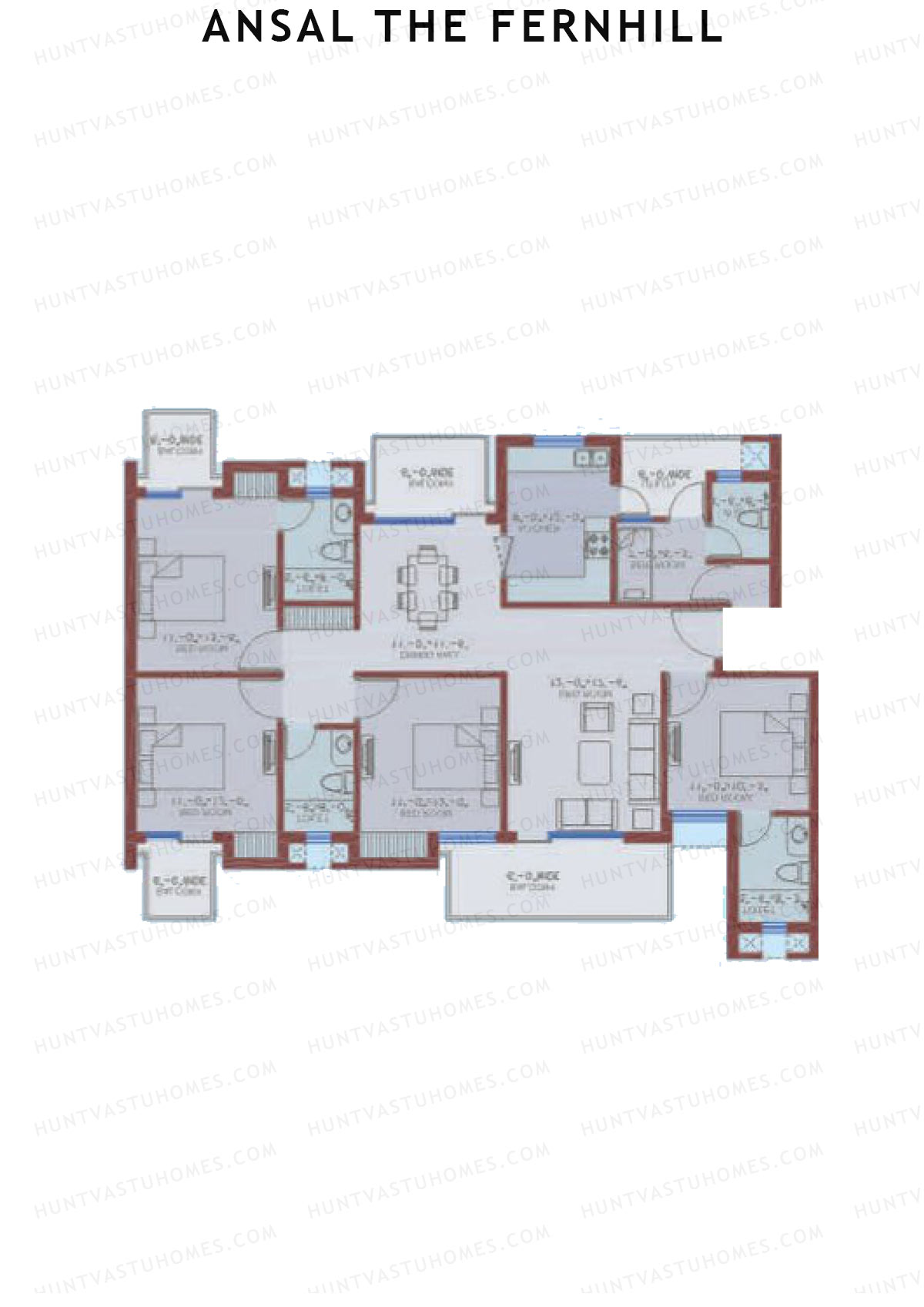 Ansal The Fernhill Tower P Unit 1 Floor Plan