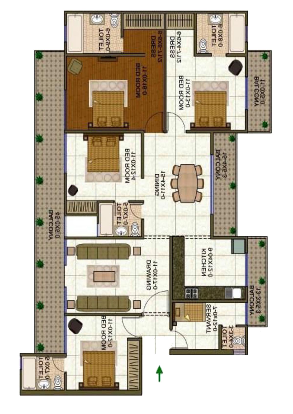 Antriksh Forest Tower B Unit 4 Floor Plan