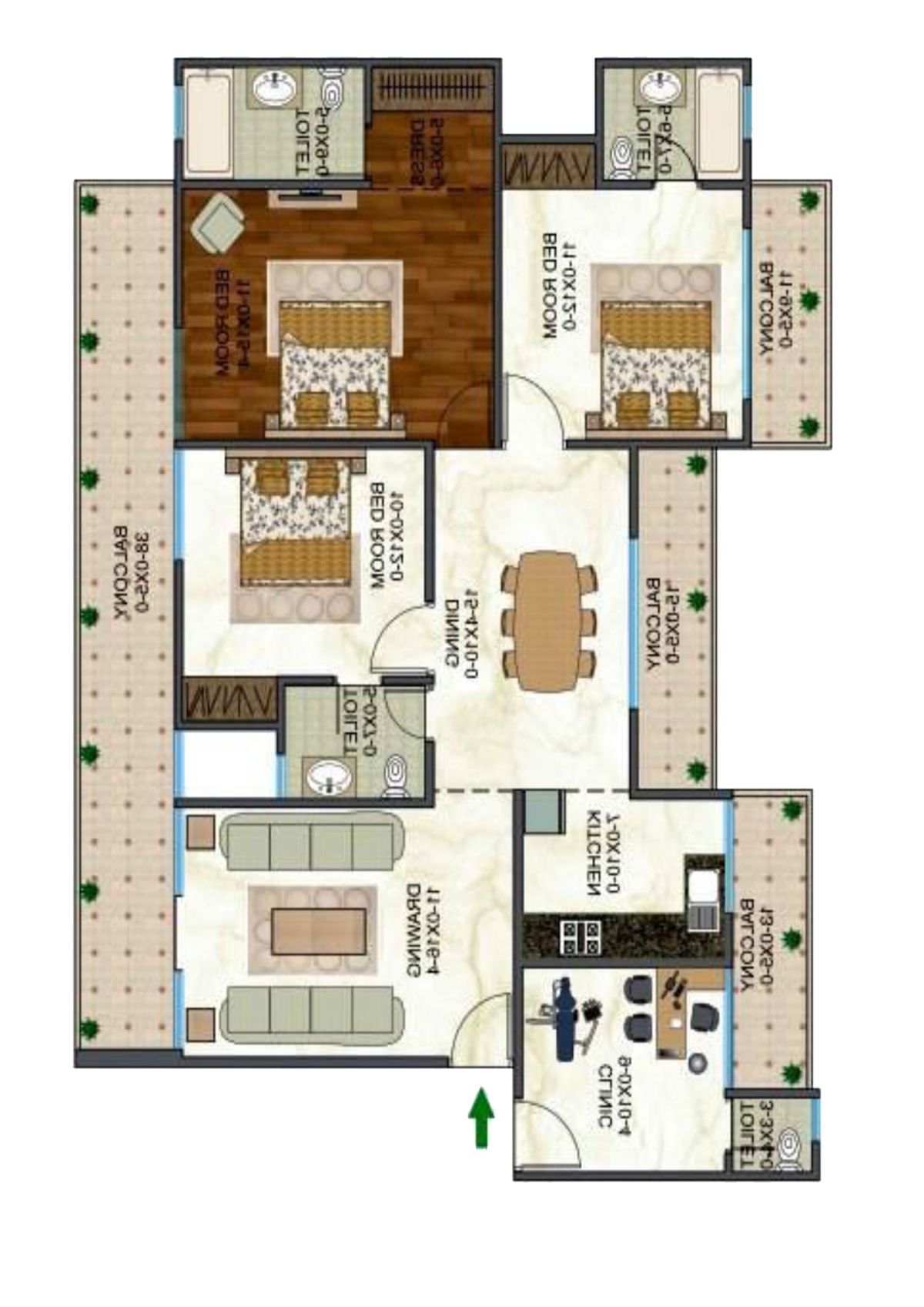 Antriksh Forest Tower N Doctor 2 Floor Plan