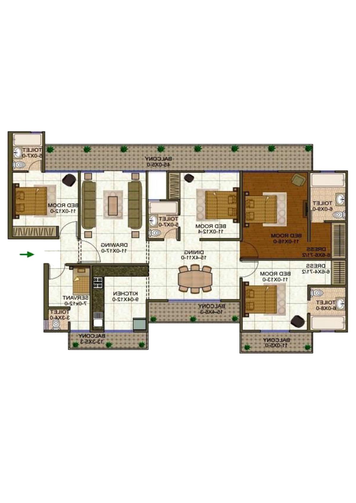 Antriksh Forest Tower G Unit 4 Floor Plan
