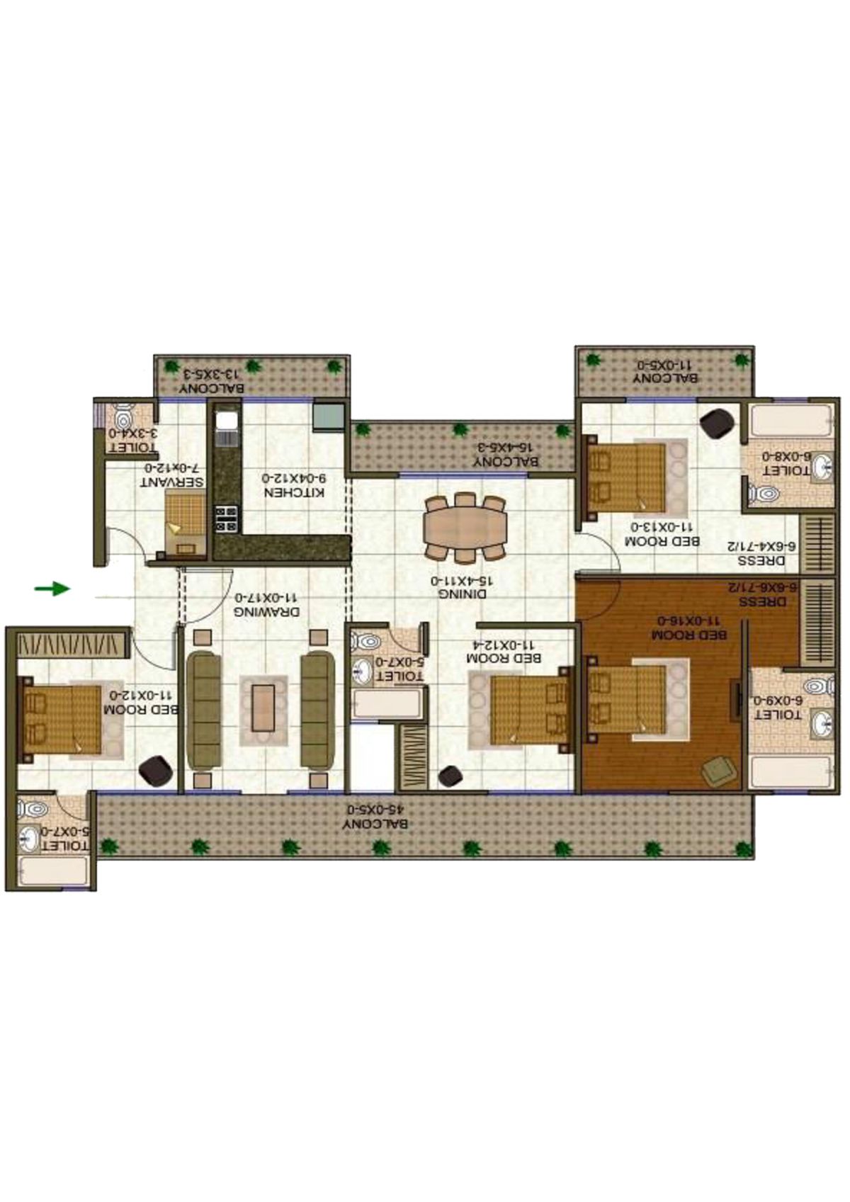 Antriksh Forest Tower J Unit 4 Floor Plan