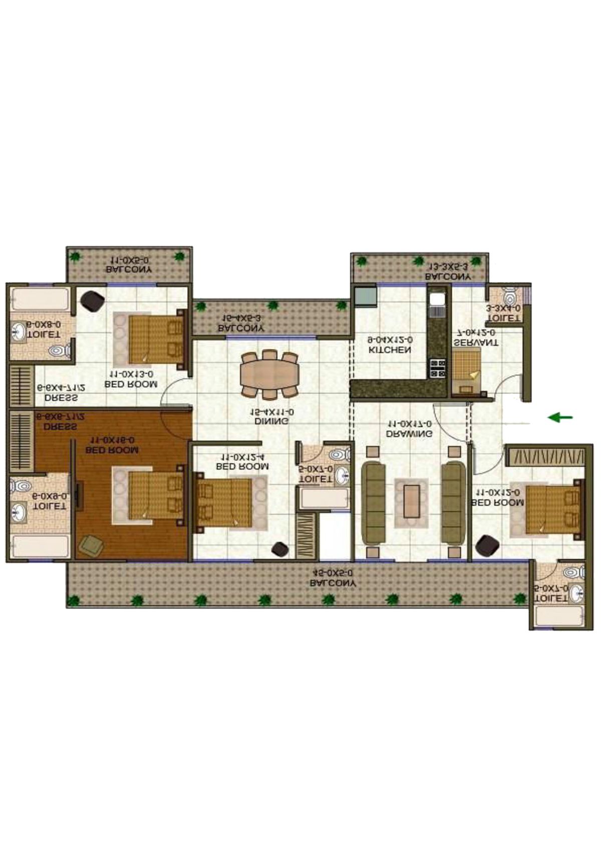 Antriksh Forest Tower M Unit 4 Floor Plan