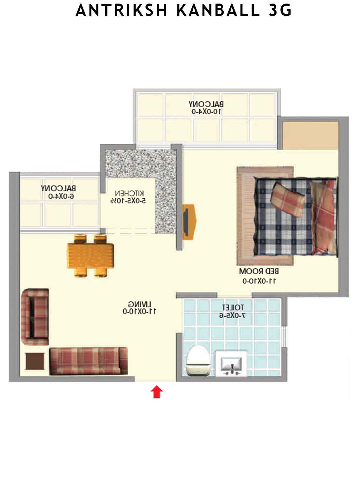 Antriksh Kanball 3G Block B Unit 1 Floor Plan