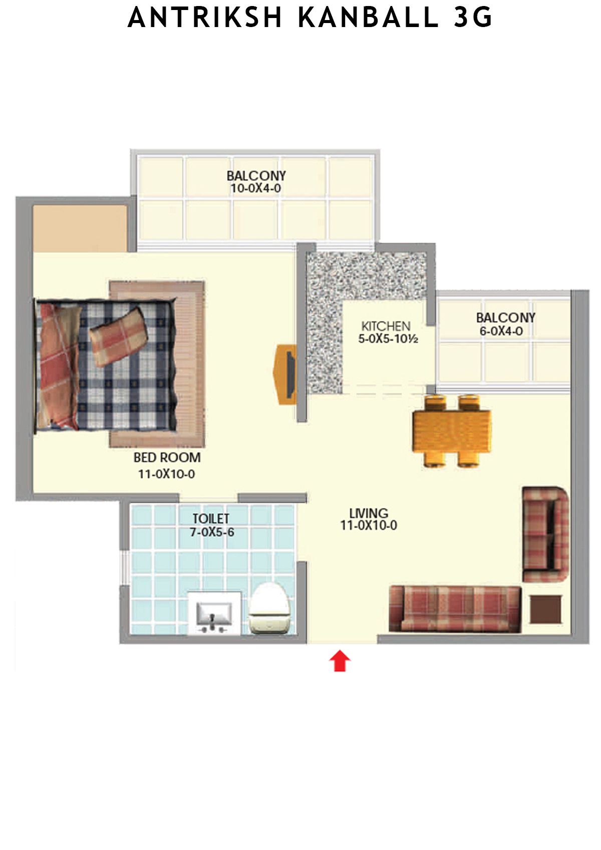 Antriksh Kanball 3G Block B Unit 2 Floor Plan