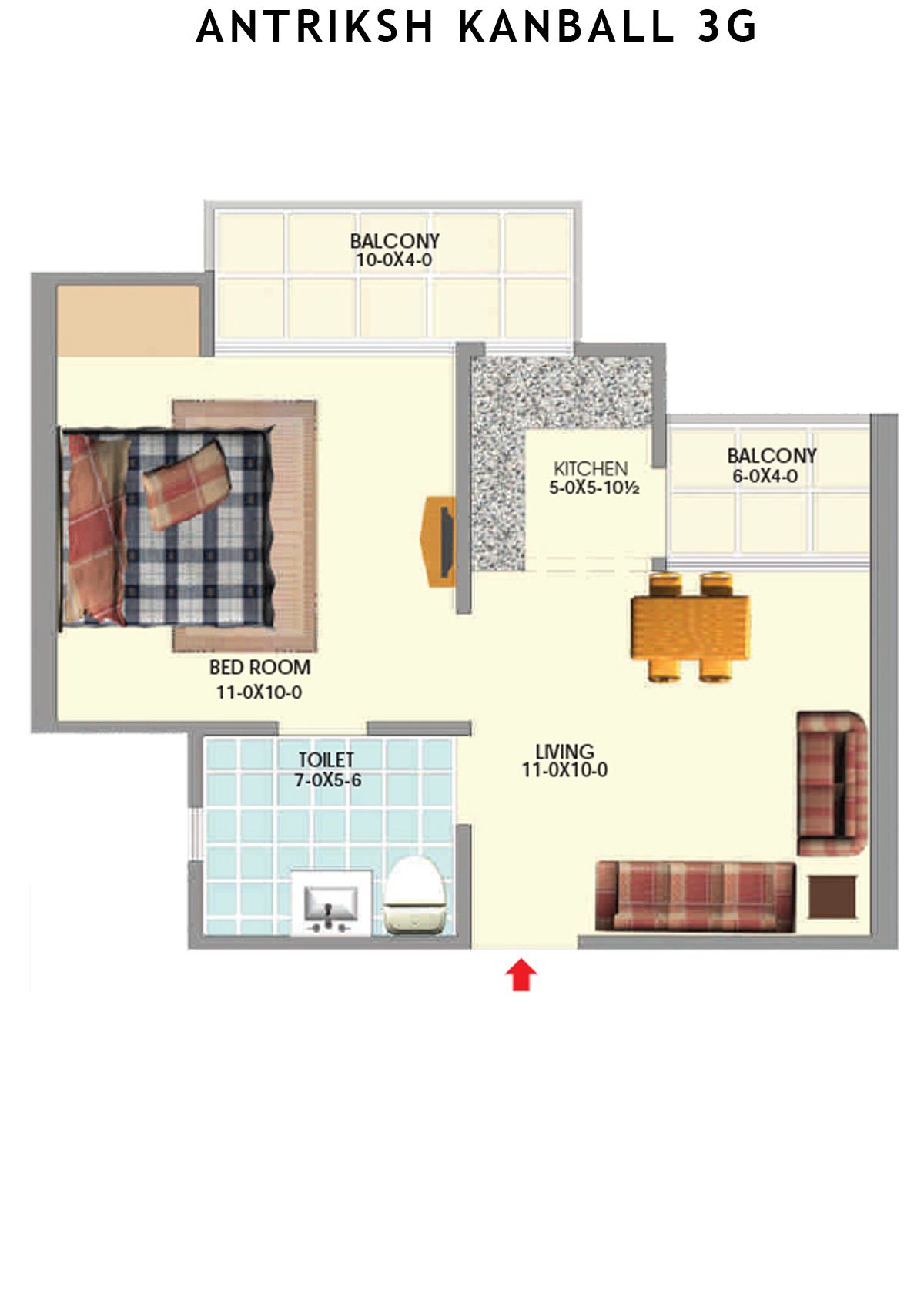 Antriksh Kanball 3G Block H Unit 4 Floor Plan