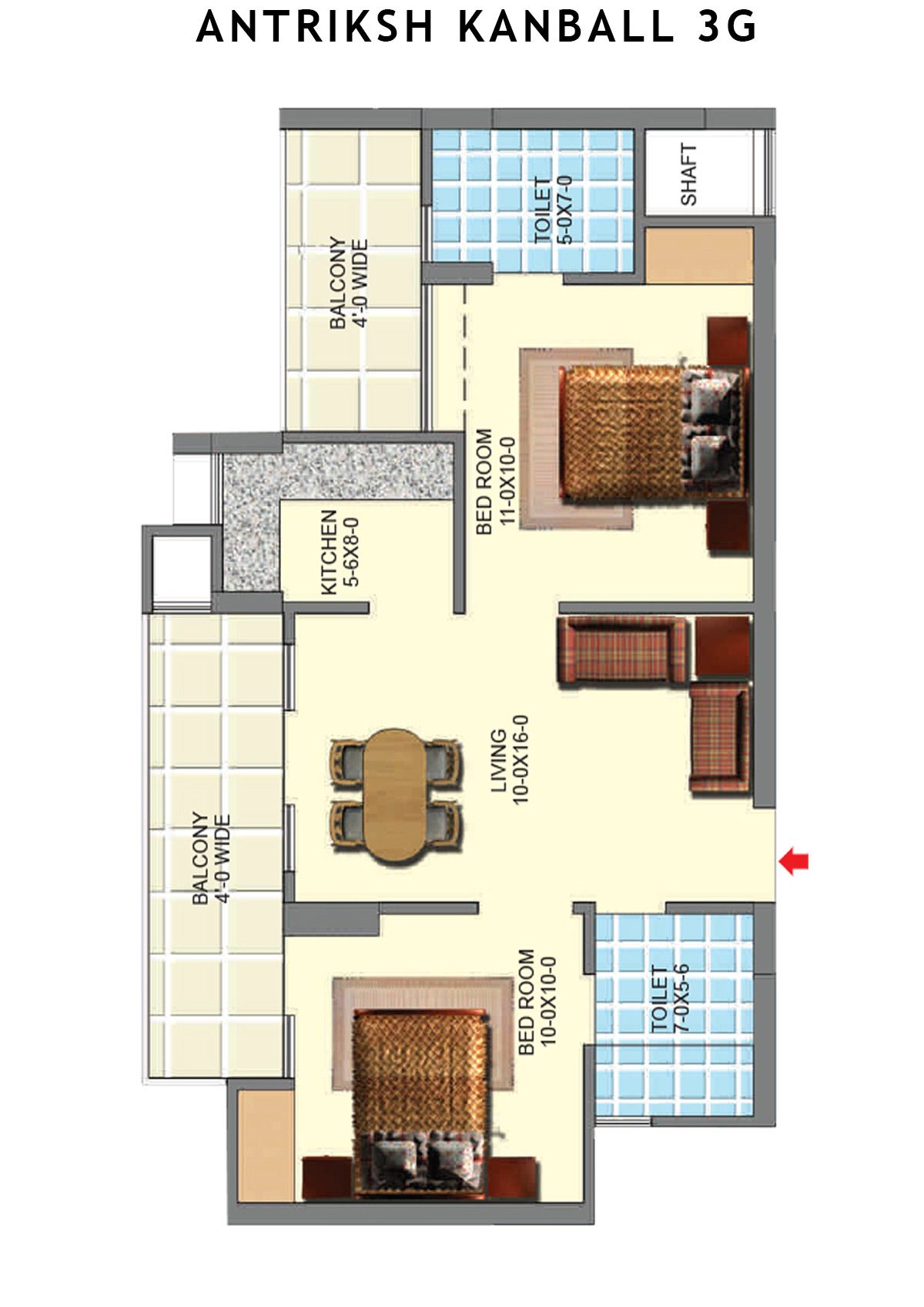 Antriksh Kanball 3G Block A Unit 2 Floor Plan