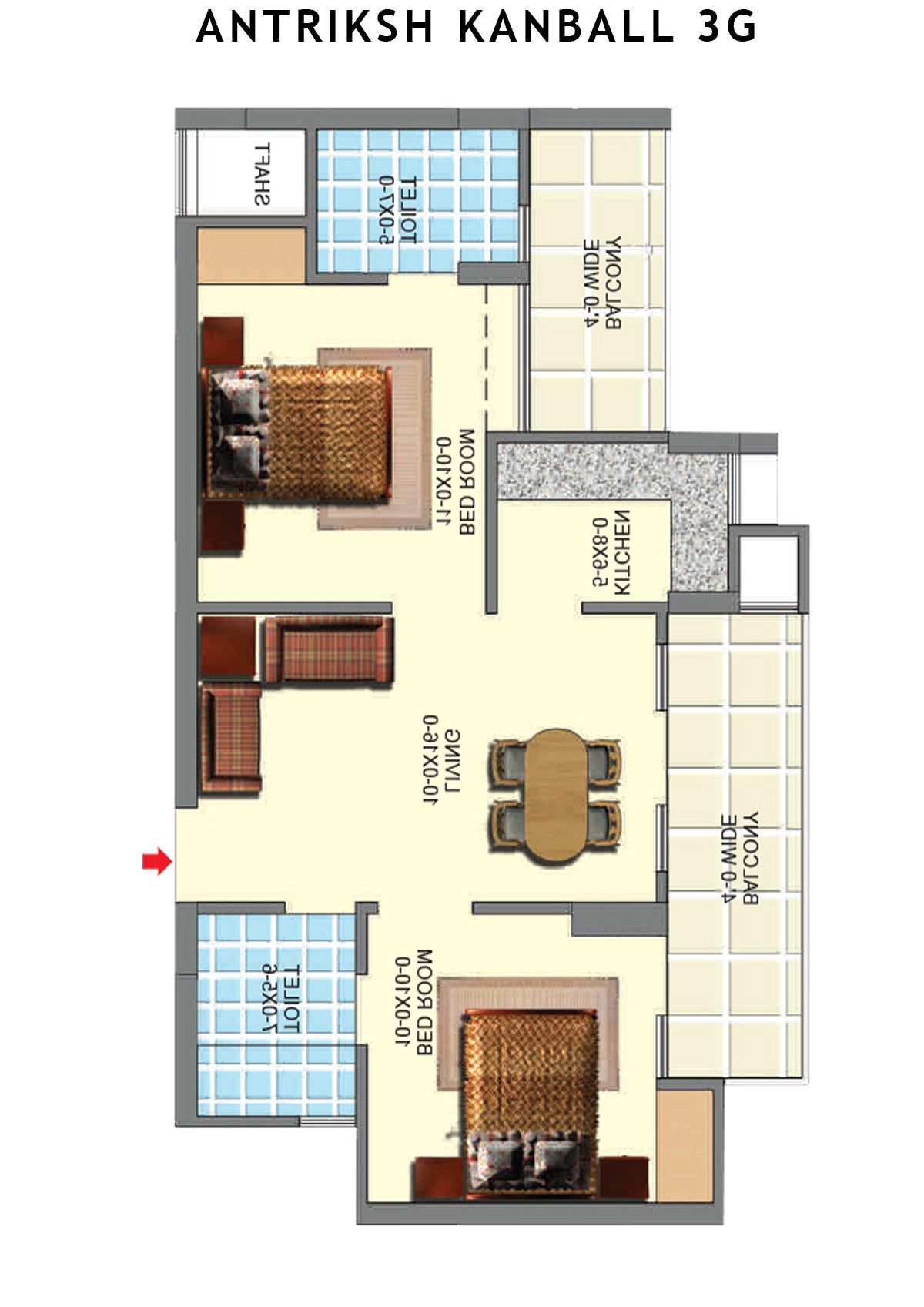 Antriksh Kanball 3G Block A Unit 3 Floor Plan