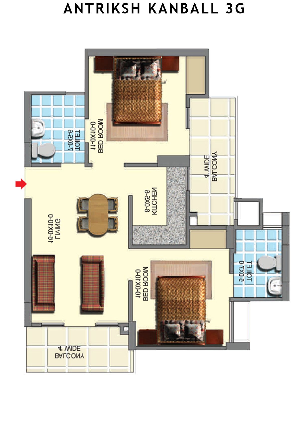Antriksh Kanball 3G Block A Unit 4 Floor Plan