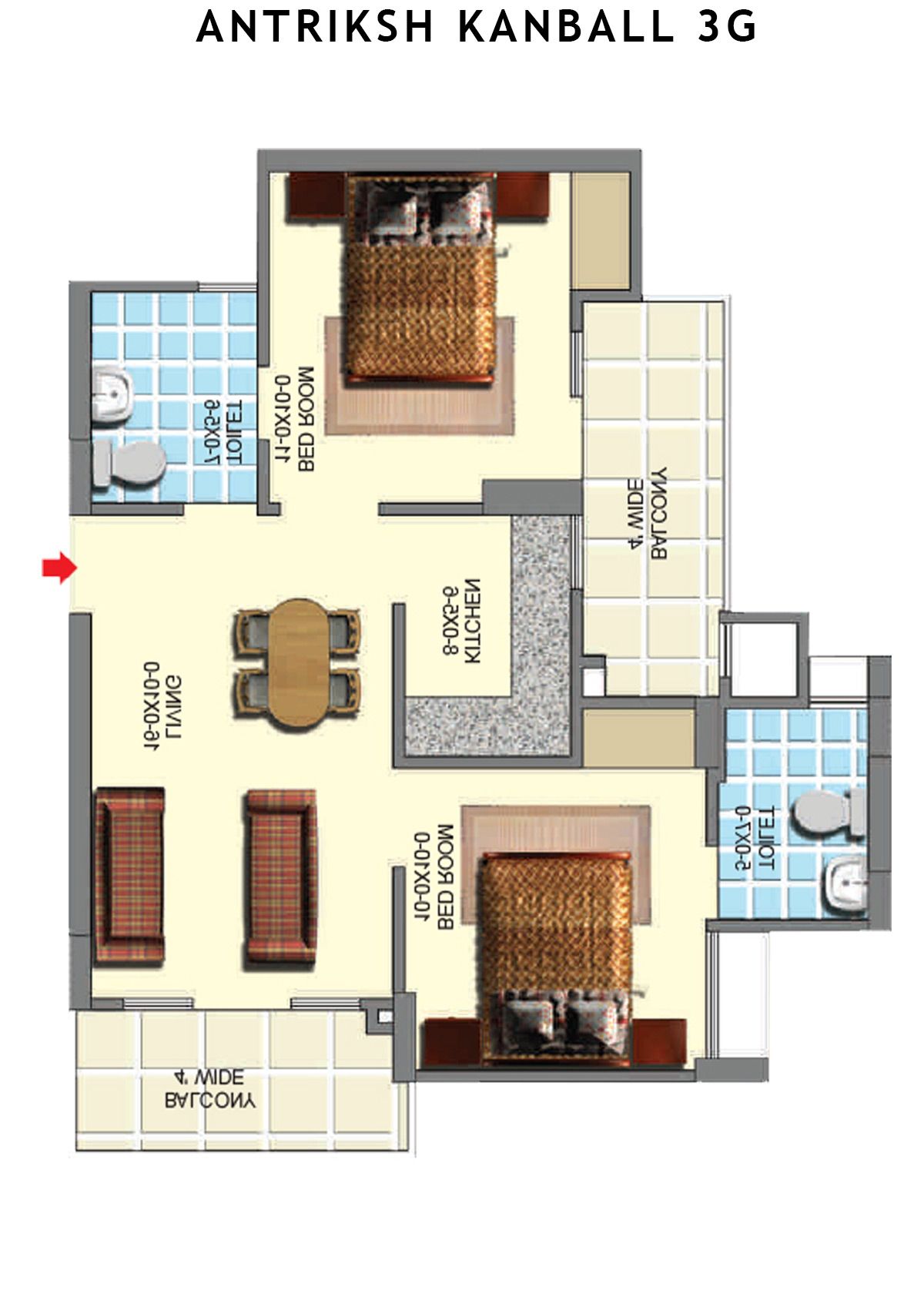 Antriksh Kanball 3G Block E Unit 2 Floor Plan