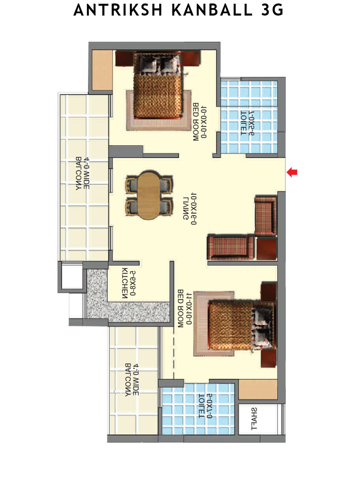 Antriksh Kanball 3G Block L Unit 1 Floor Plan