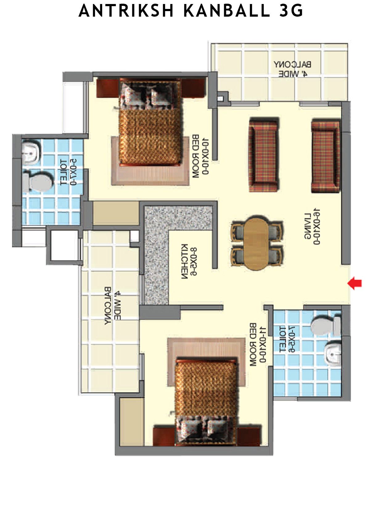 Antriksh Kanball 3G Block L Unit 2 Floor Plan