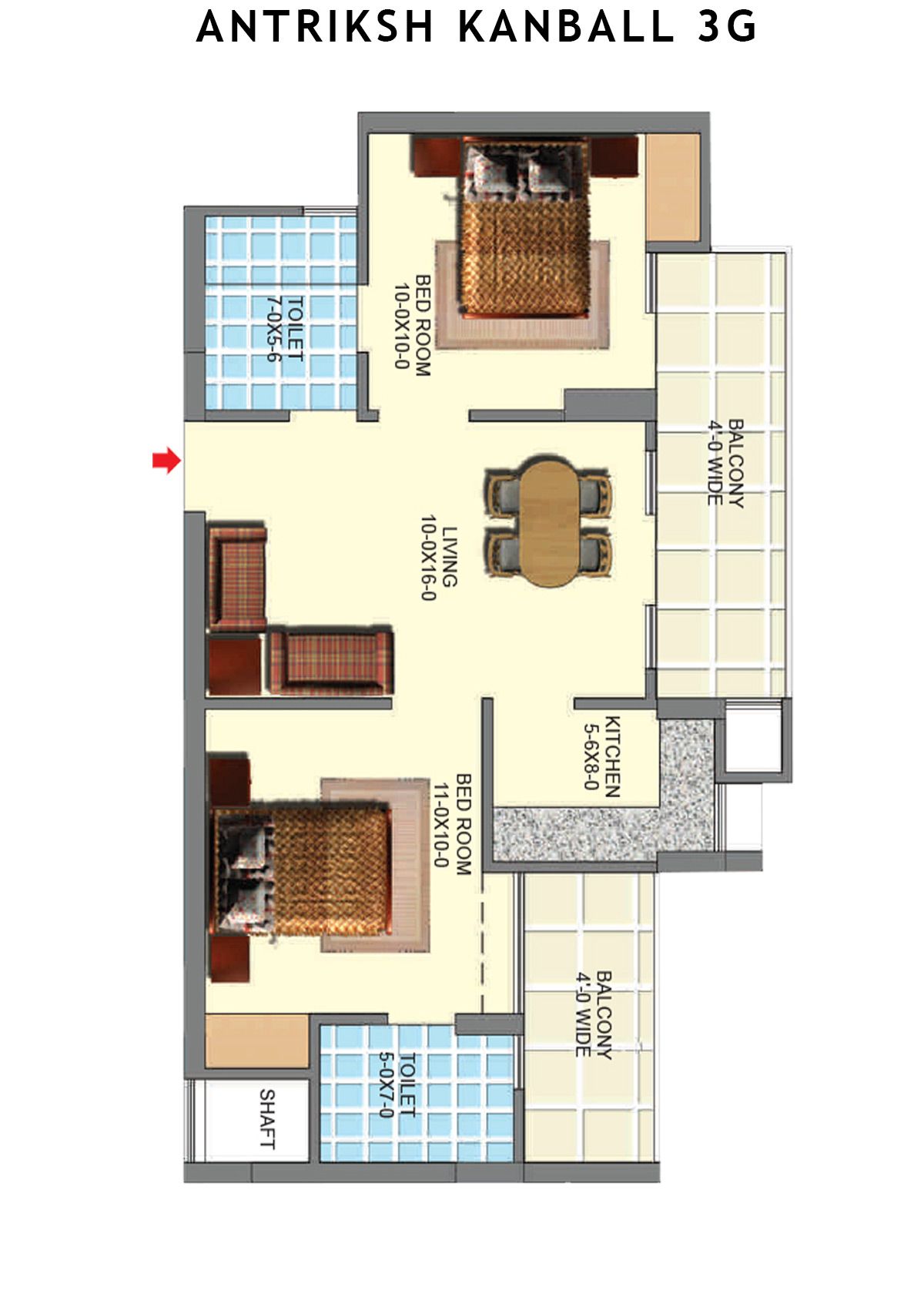 Antriksh Kanball 3G Block L Unit 4 Floor Plan