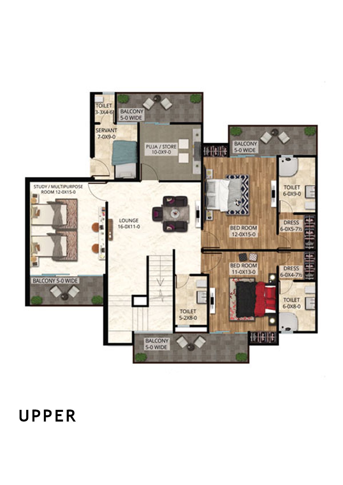 Antriksh The Golf Address Tower A Unit 1 (Penthouse) Floor Plan