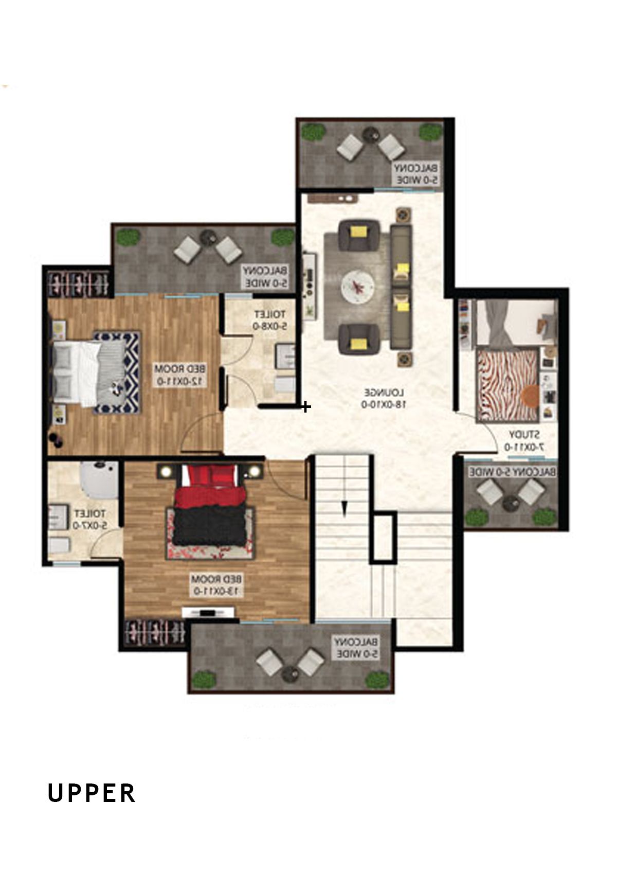 Antriksh The Golf Address Tower B Unit 2 (Penthouse) Floor Plan