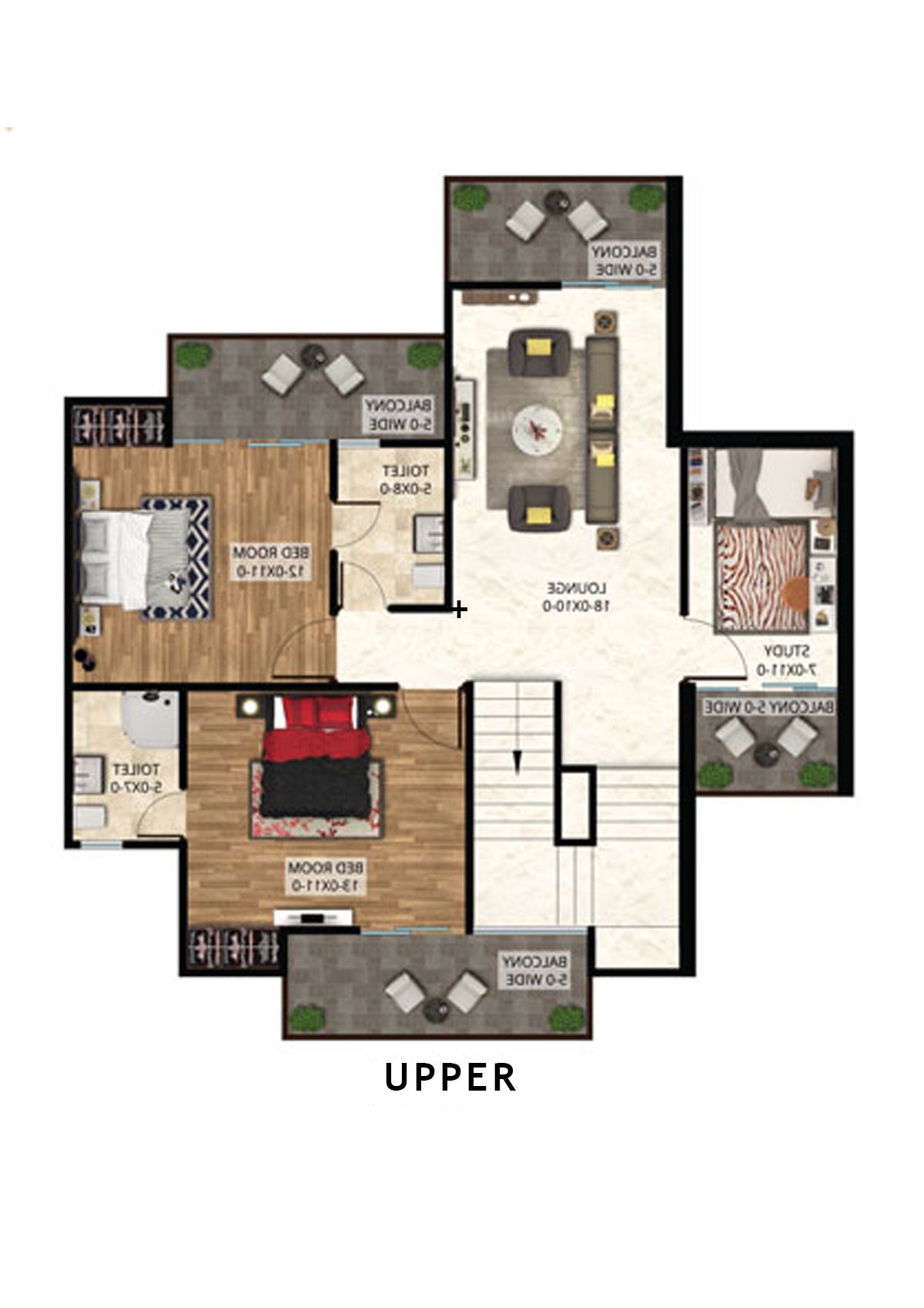 Antriksh The Golf Address Tower F Unit 2 (Penthouse) Floor Plan