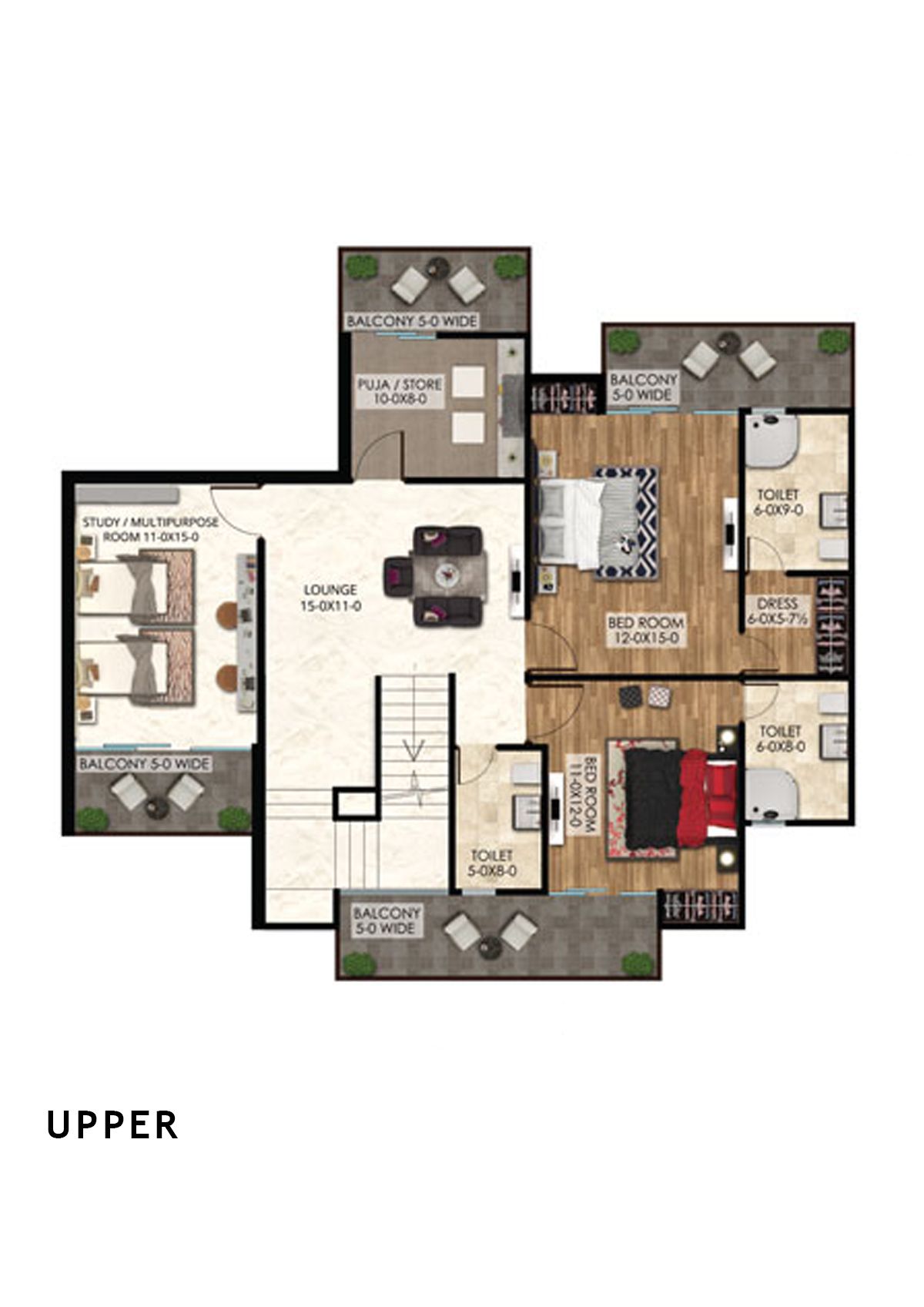 Antriksh The Golf Address Tower G Unit 1 (Penthouse) Floor Plan