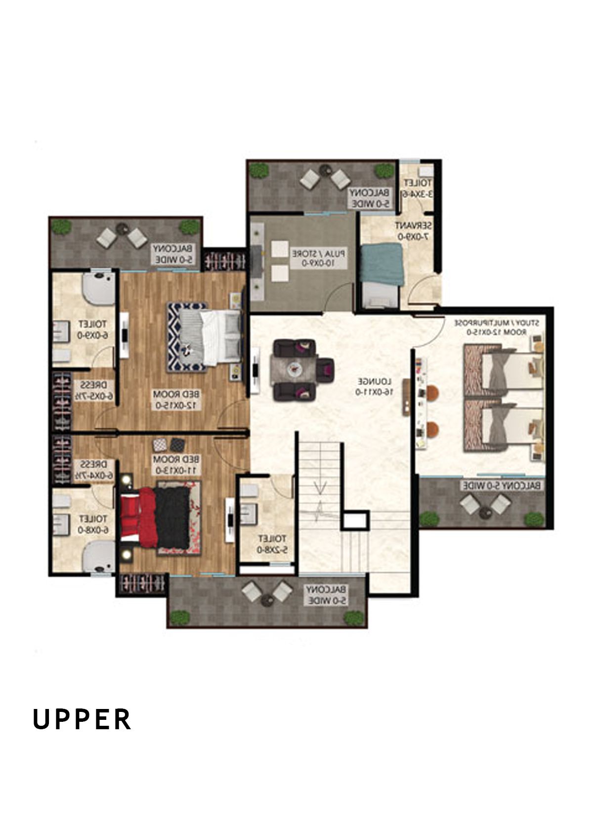 Antriksh The Golf Address Tower G Unit 2 (Penthouse) Floor Plan