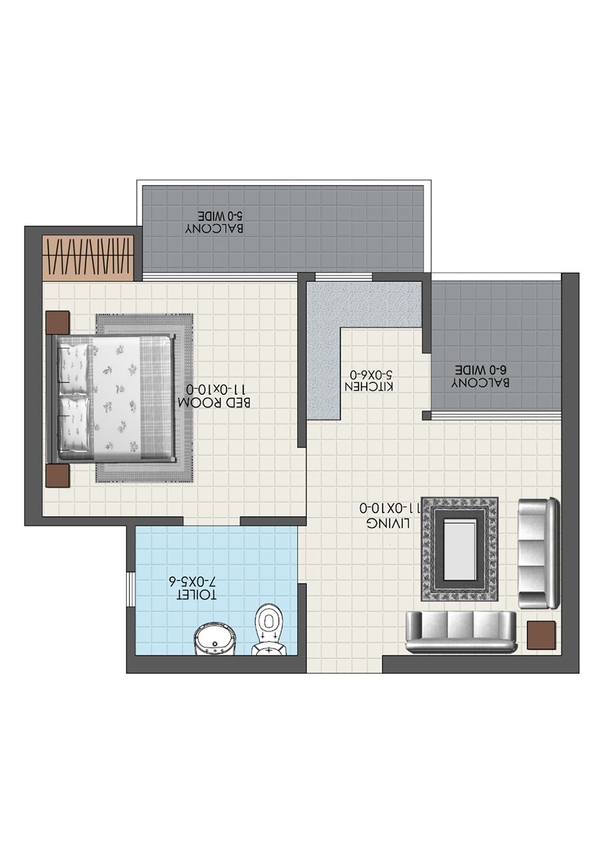 Antriksh Valley Tower 1 Unit E1 (Type E) Floor Plan