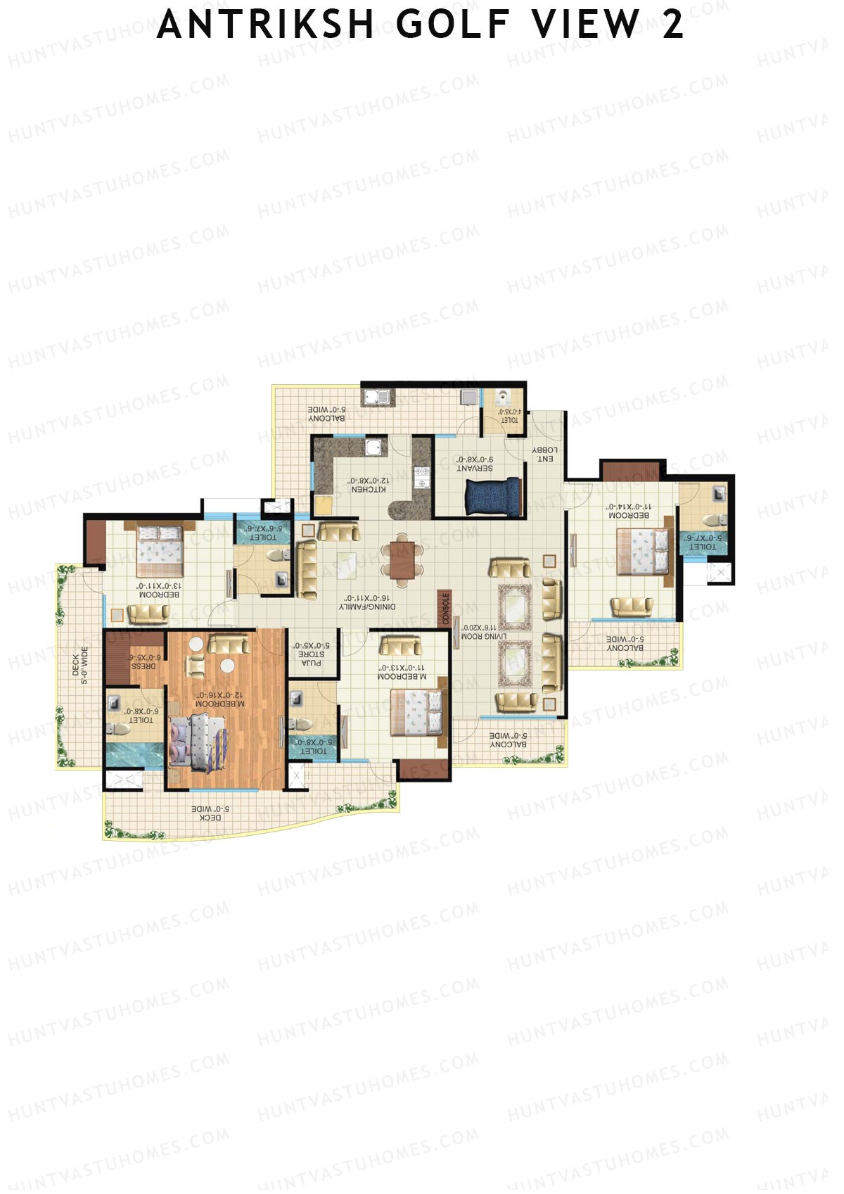 Antriksh Golf View 2 Tower A Unit 4 Floor Plan