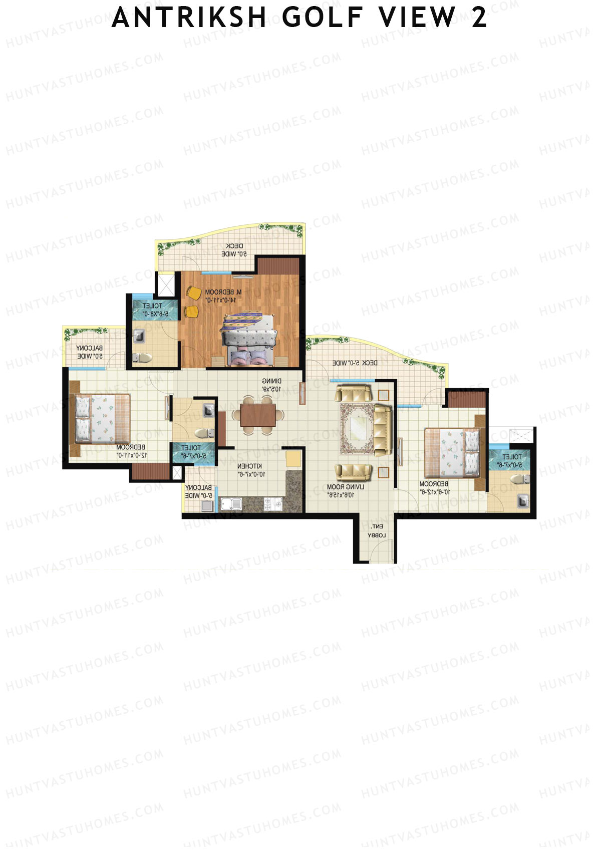 Antriksh Golf View 2 Tower B Unit 1 Floor Plan