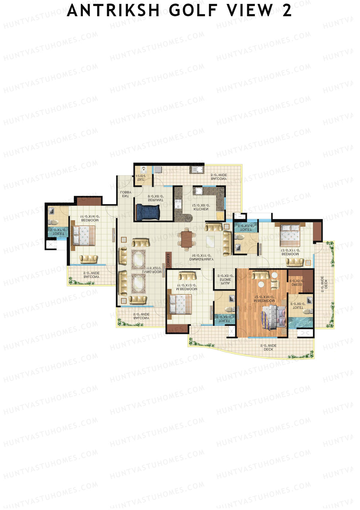 Antriksh Golf View 2 Tower C Unit 3 Floor Plan
