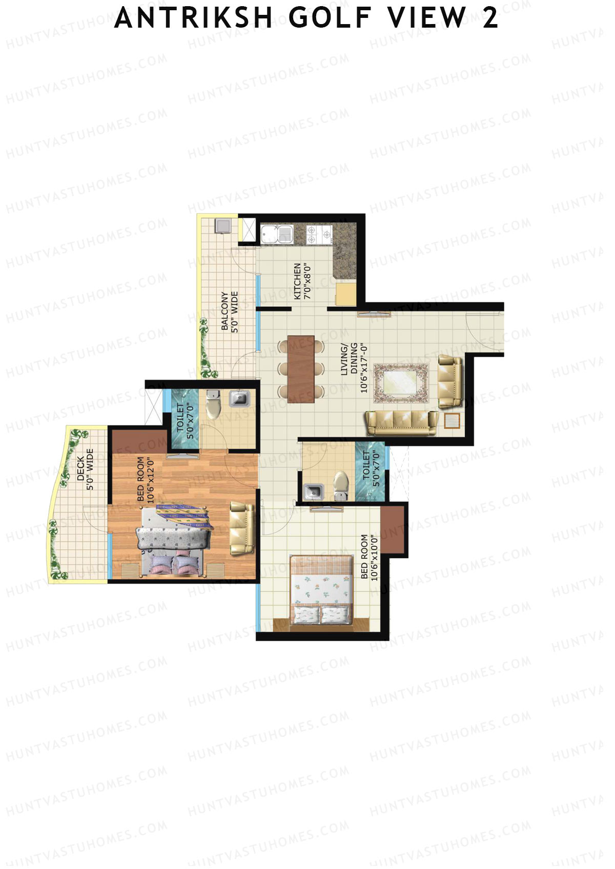 Antriksh Golf View 2 Tower J Unit 6 Floor Plan