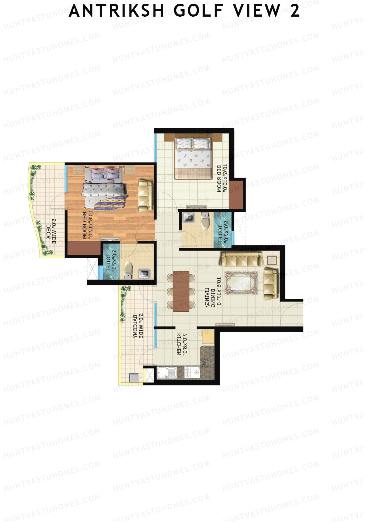 Antriksh Golf View 2 Tower J Unit 7 Floor Plan