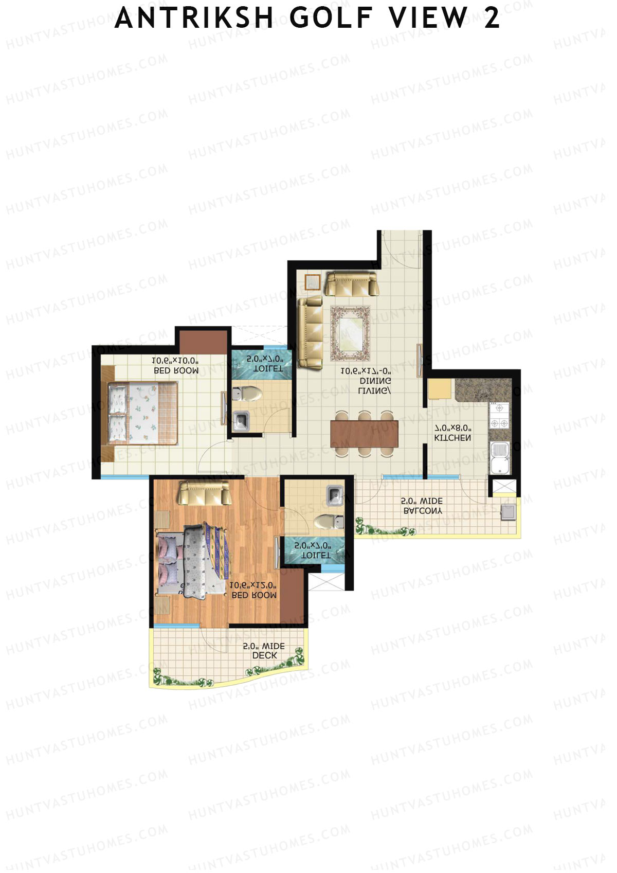 Antriksh Golf View 2 Tower M Unit 5 Floor Plan