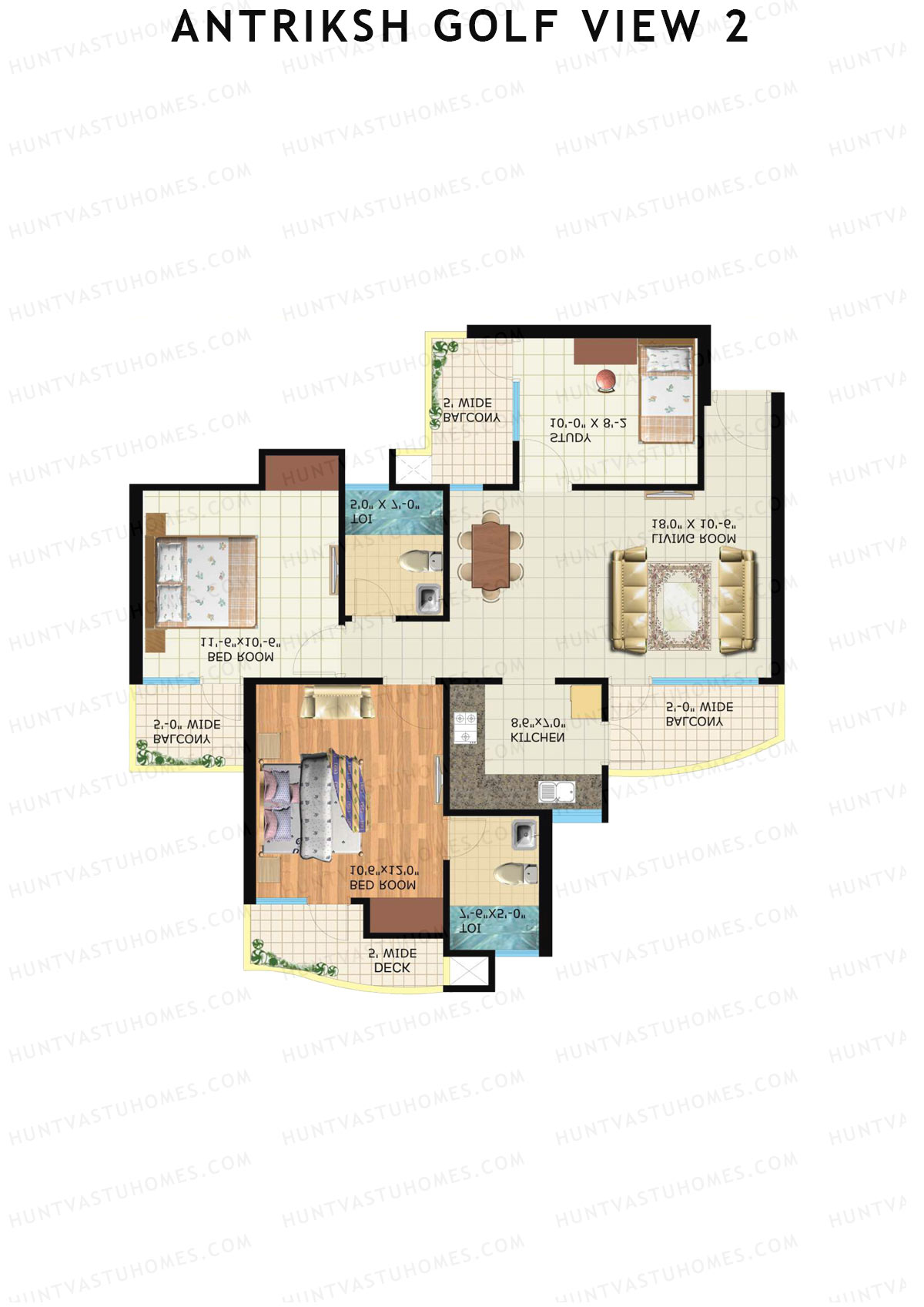 Antriksh Golf View 2 Tower M Unit 6 Floor Plan