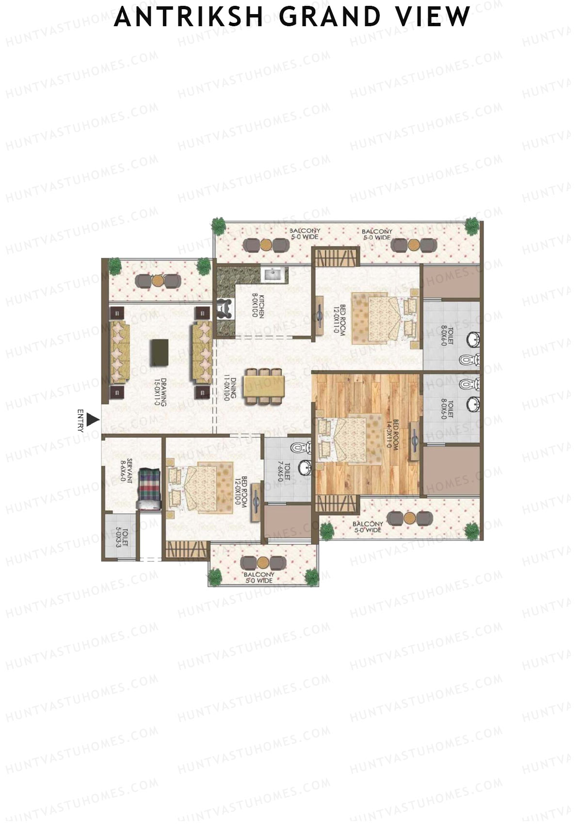 Antriksh Grand View Tower C Unit 1 Floor Plan