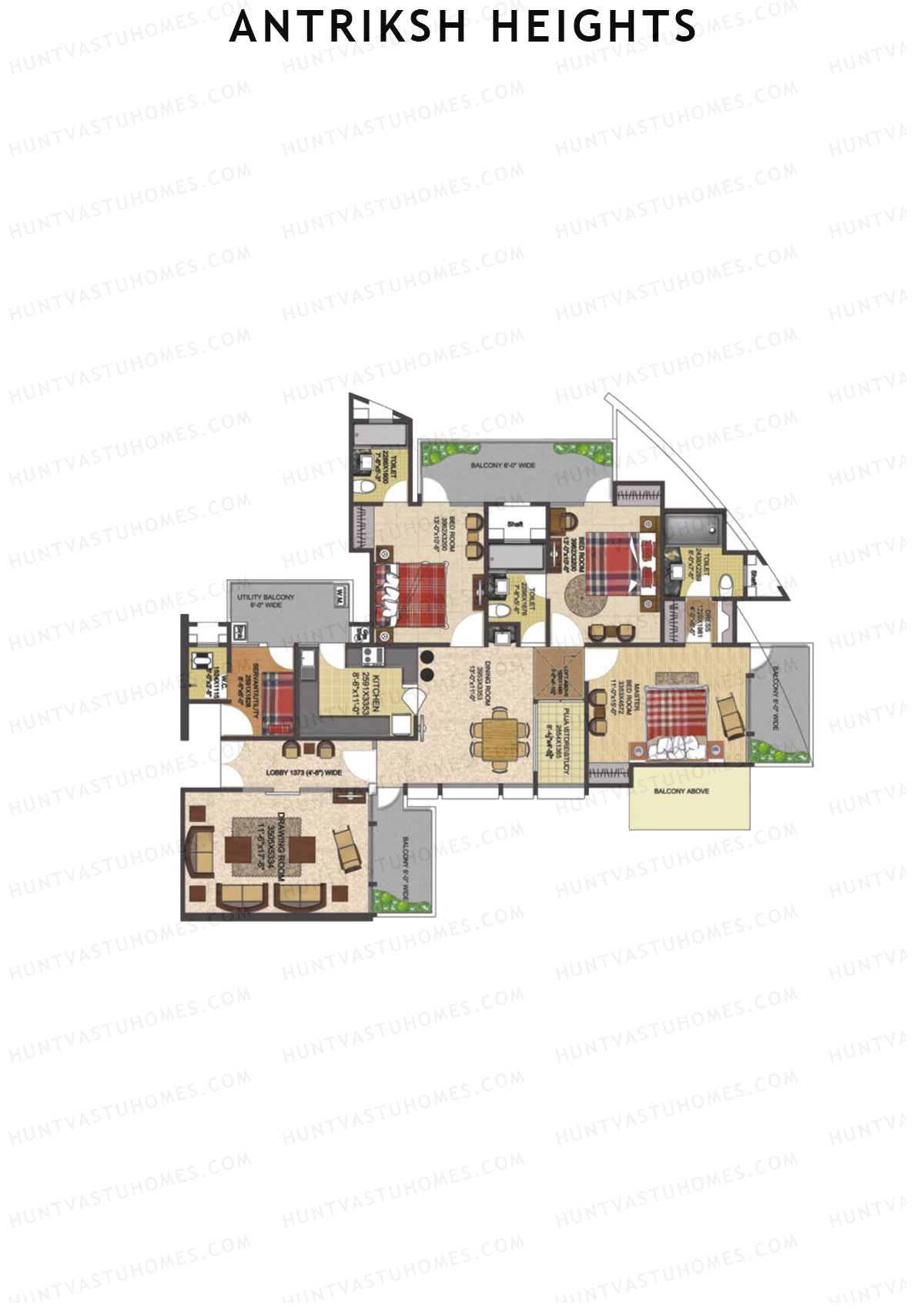 Antriksh Heights Tower AI Unit 4 Floor Plan