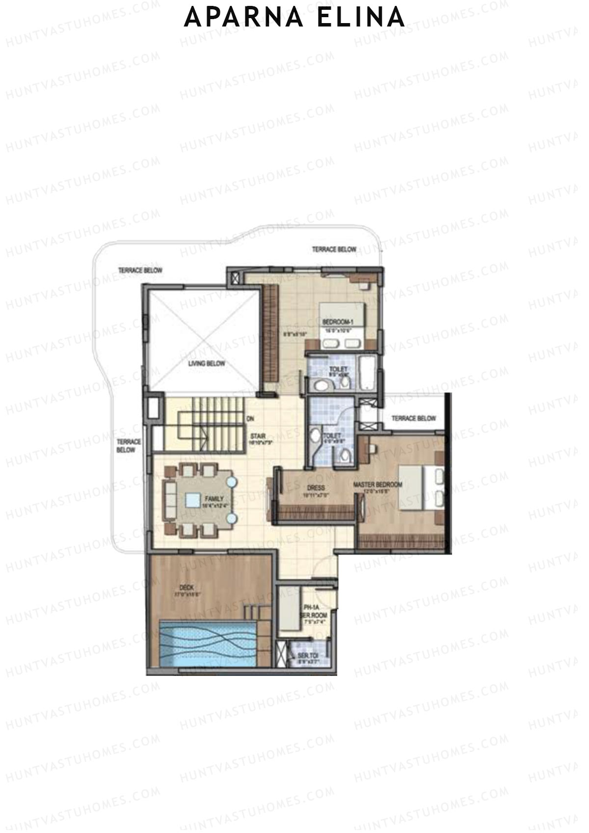 Aparna Elina Wing A Unit 2 Type (Penthouse) Floor Plan