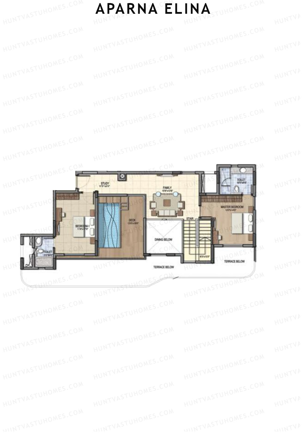 Aparna Elina Wing A Unit 4 Type (Penthouse) Floor Plan