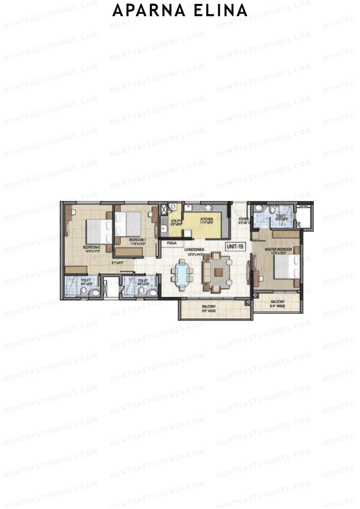 Aparna Elina Wing B Unit 1 Floor Plan