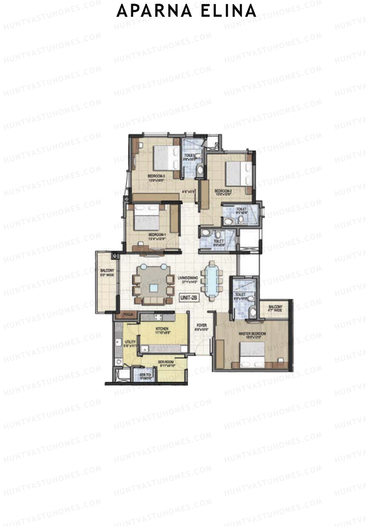 Aparna Elina Wing B Unit 2 Floor Plan